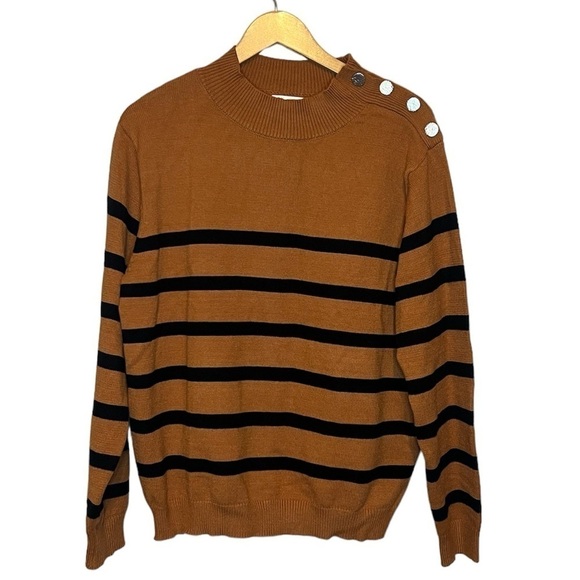 Kirundo Striped Sweater with textured Buttons XL - Picture 1 of 5